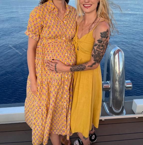 Indian Block Print Cotton Button Down Dress - Picture 4 of 4